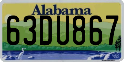 AL license plate 63DU867