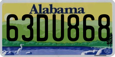 AL license plate 63DU868