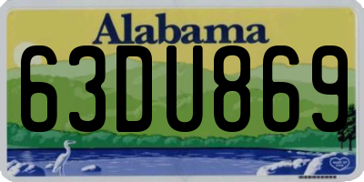 AL license plate 63DU869