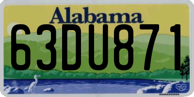 AL license plate 63DU871