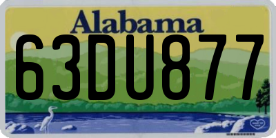 AL license plate 63DU877