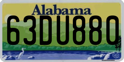 AL license plate 63DU880