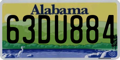 AL license plate 63DU884