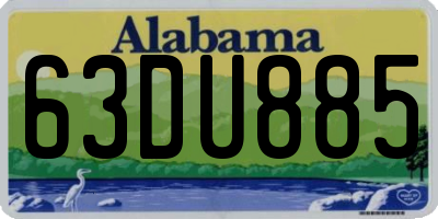 AL license plate 63DU885