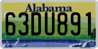 AL license plate 63DU891
