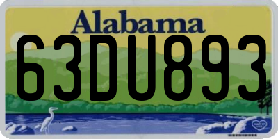 AL license plate 63DU893