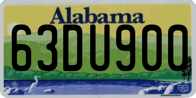 AL license plate 63DU900