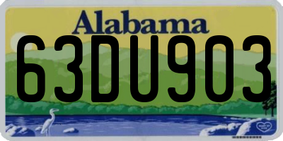AL license plate 63DU903