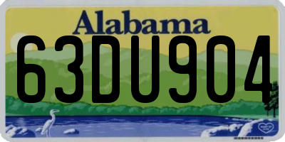 AL license plate 63DU904