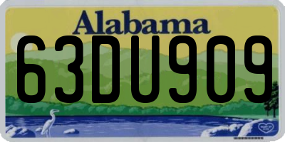 AL license plate 63DU909