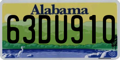 AL license plate 63DU910