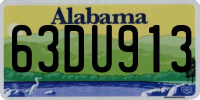 AL license plate 63DU913