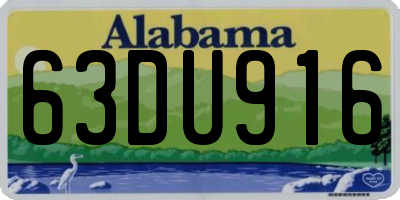 AL license plate 63DU916