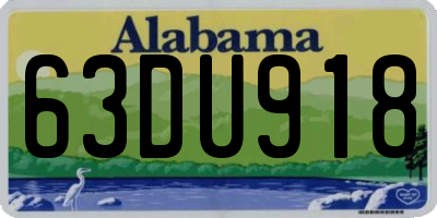 AL license plate 63DU918