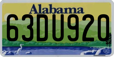 AL license plate 63DU920