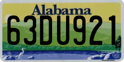 AL license plate 63DU921