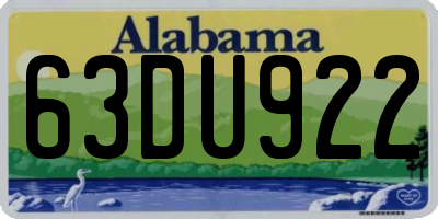 AL license plate 63DU922
