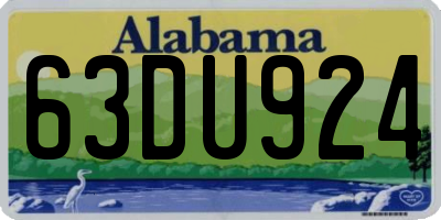 AL license plate 63DU924