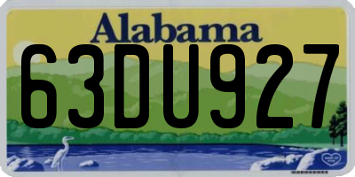 AL license plate 63DU927