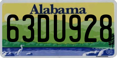 AL license plate 63DU928