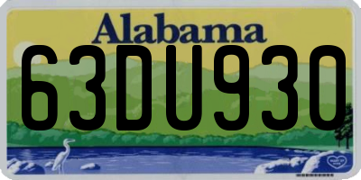 AL license plate 63DU930