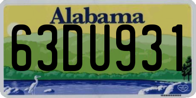 AL license plate 63DU931