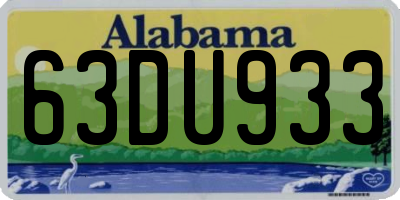 AL license plate 63DU933