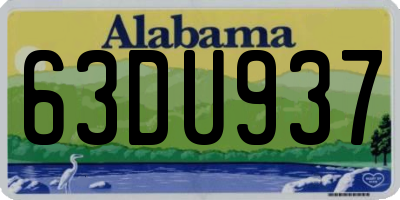 AL license plate 63DU937