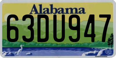 AL license plate 63DU947