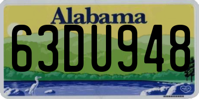 AL license plate 63DU948