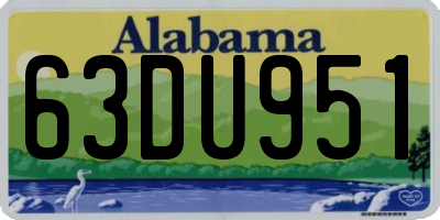 AL license plate 63DU951