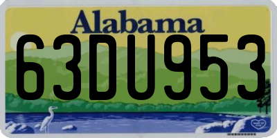 AL license plate 63DU953