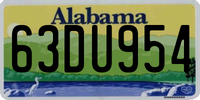 AL license plate 63DU954