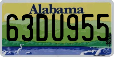 AL license plate 63DU955
