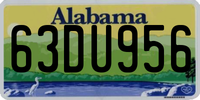 AL license plate 63DU956
