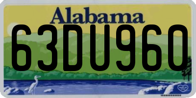 AL license plate 63DU960