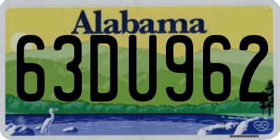 AL license plate 63DU962