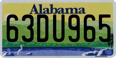AL license plate 63DU965