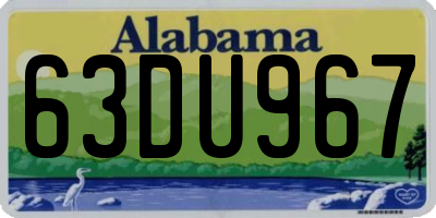 AL license plate 63DU967