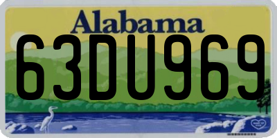 AL license plate 63DU969