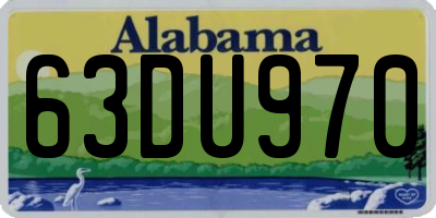 AL license plate 63DU970