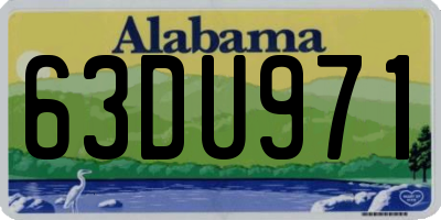 AL license plate 63DU971