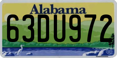 AL license plate 63DU972