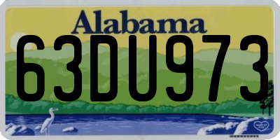 AL license plate 63DU973