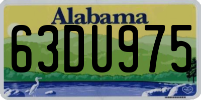 AL license plate 63DU975