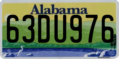 AL license plate 63DU976