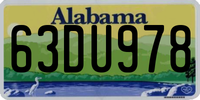 AL license plate 63DU978