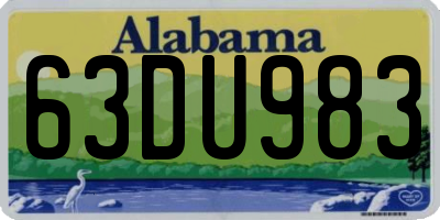 AL license plate 63DU983