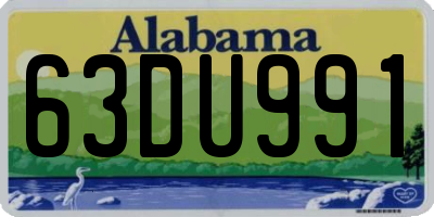 AL license plate 63DU991