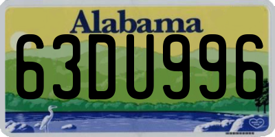 AL license plate 63DU996